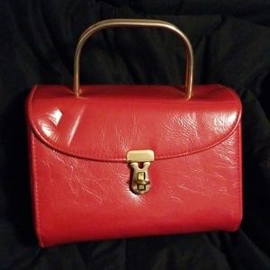 Vintage Garay Box Leather / Brass Purse